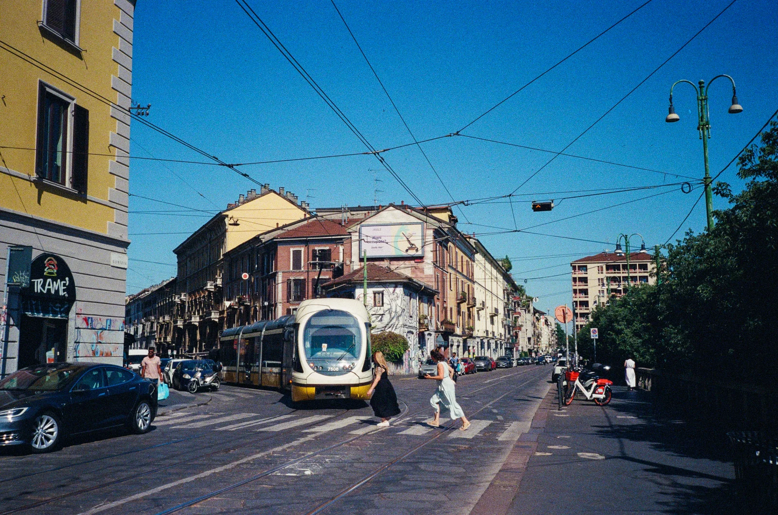Travel scene — street vendor preparing local cuisine